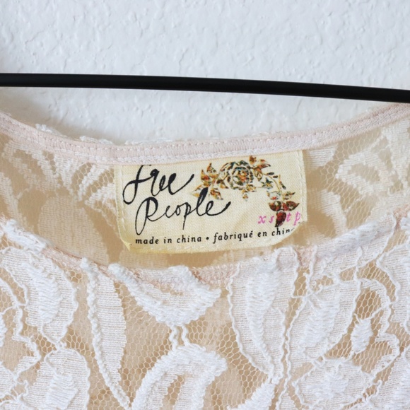XS Free People White Lace Mini Dress - Picture 3 of 5